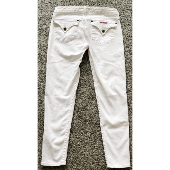 Hudson White Skinny Ankle Jeans - 27 - Picture 4 of 9